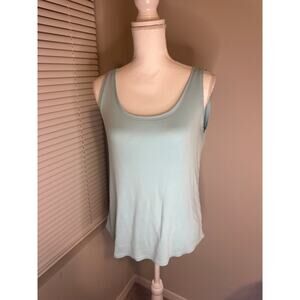 J. JILL PERFECT PIMA Size Medium Tank Light Blue 100% Pima Cotton